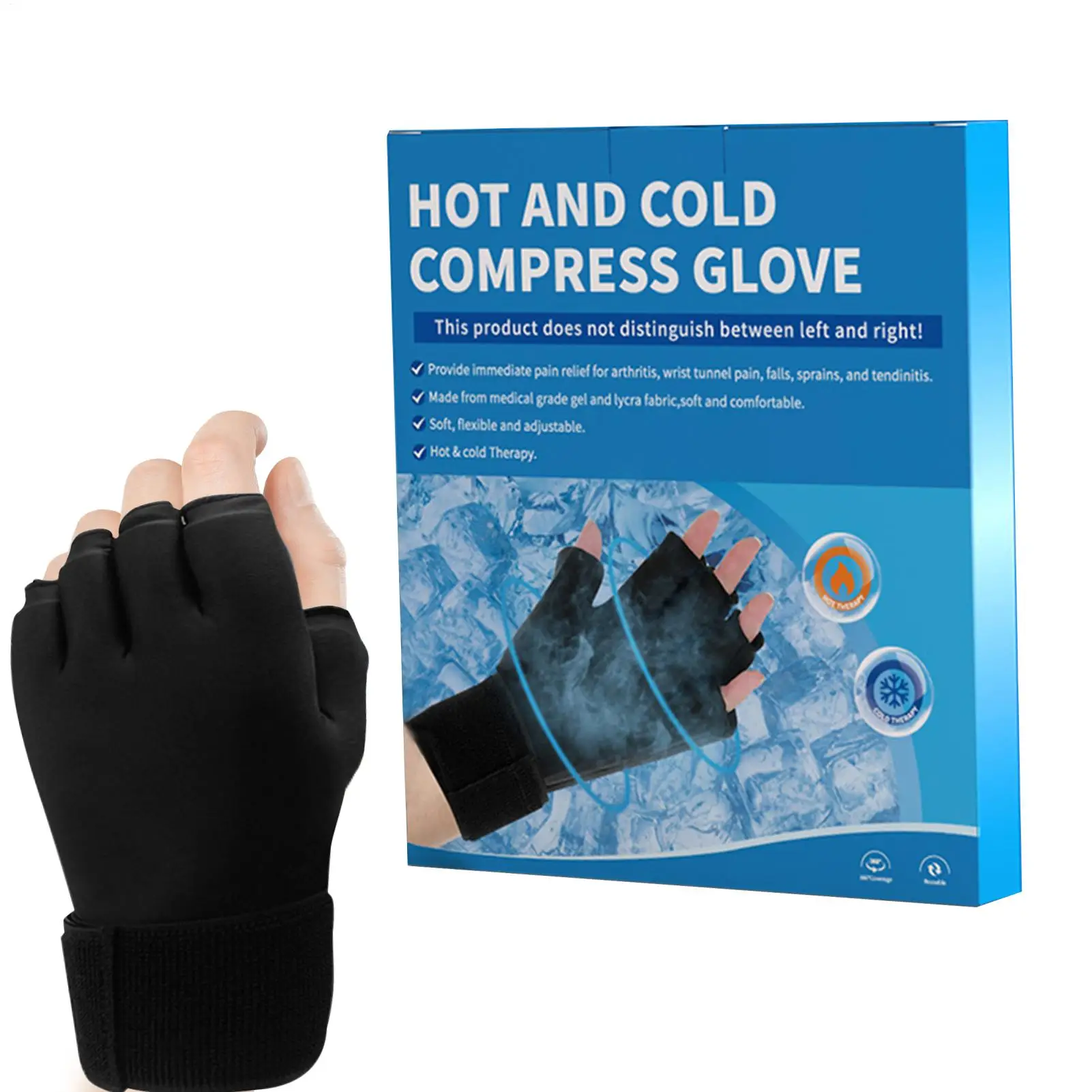 Hand Ice Pack Hot And Cold Hand Compression Gloves Home Daily Supplies For Family Friends Mom Dad Desk Offices Winter Hot Day