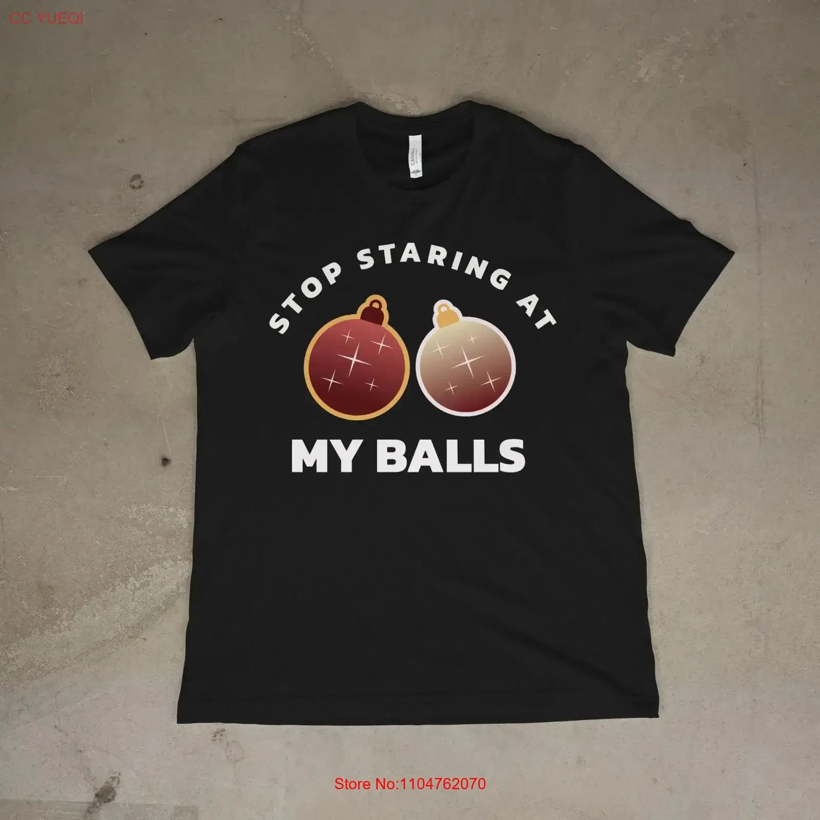 Stop Staring Funny Christmas Ornament Adult Humor T Shirt long or short sleeves vintage Washed Unisex fashion Breathable