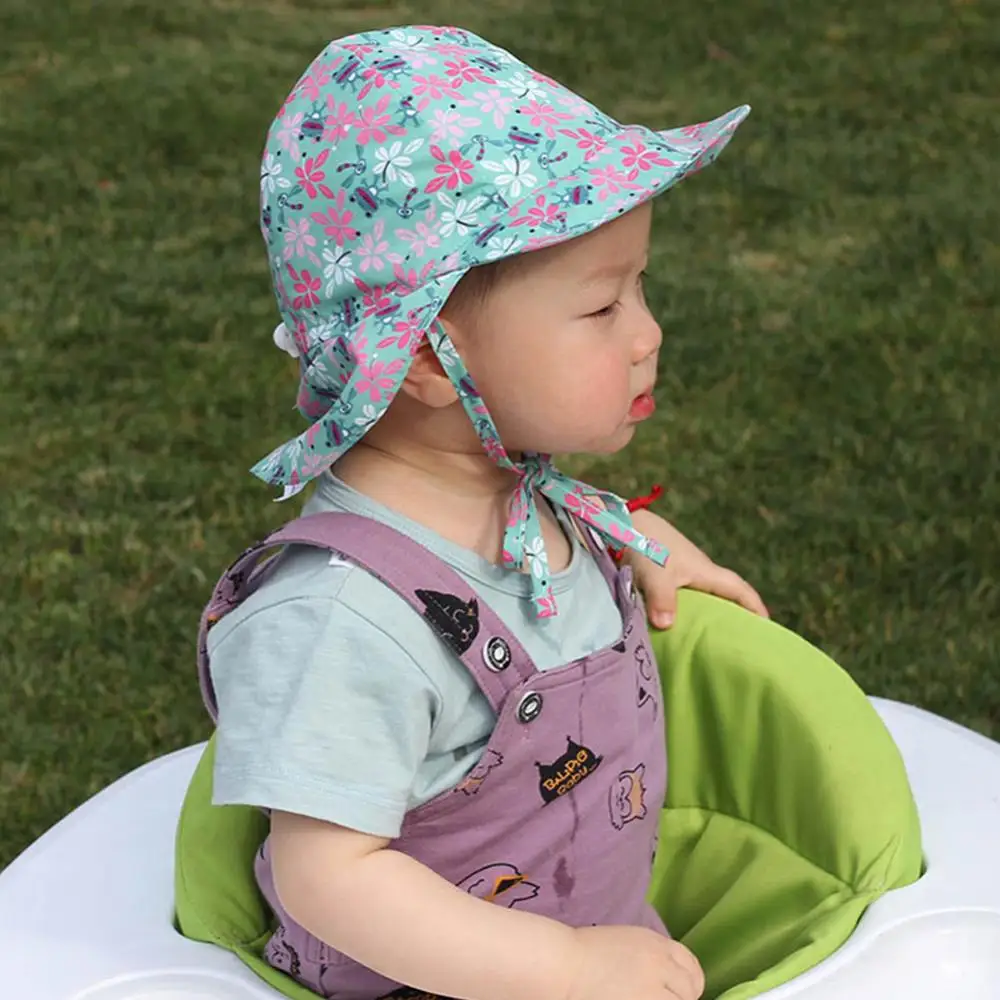 

Summer Sun Hat Neck Ear Cover Beach Flap Cap Breathable for Children Boy Girl
