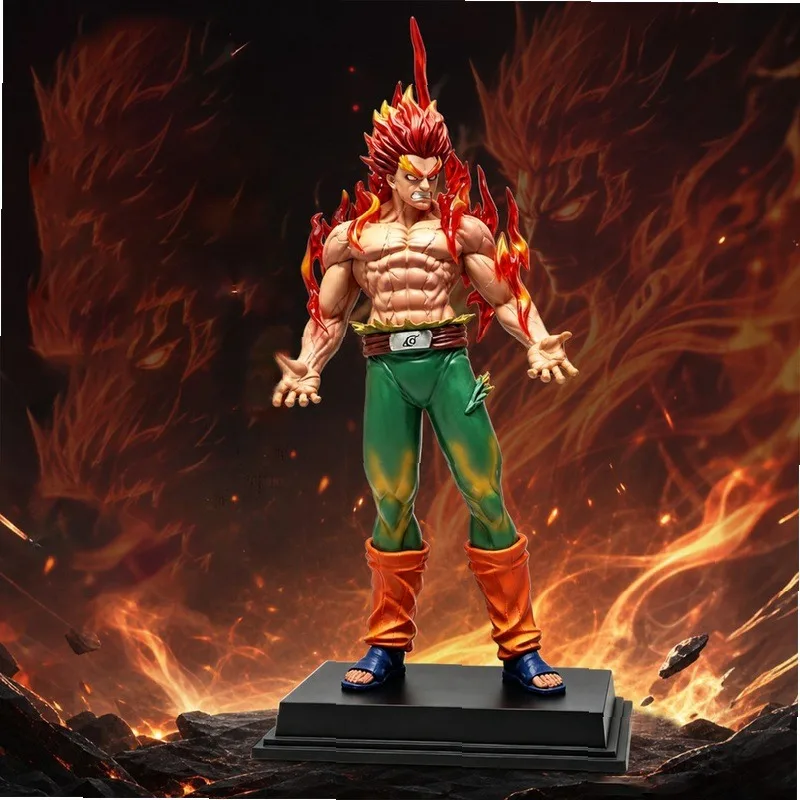 Naruto Night Guy GK Statue Eight Gates Formation Anime Figure Collectible Model Resin Desktop Ornament