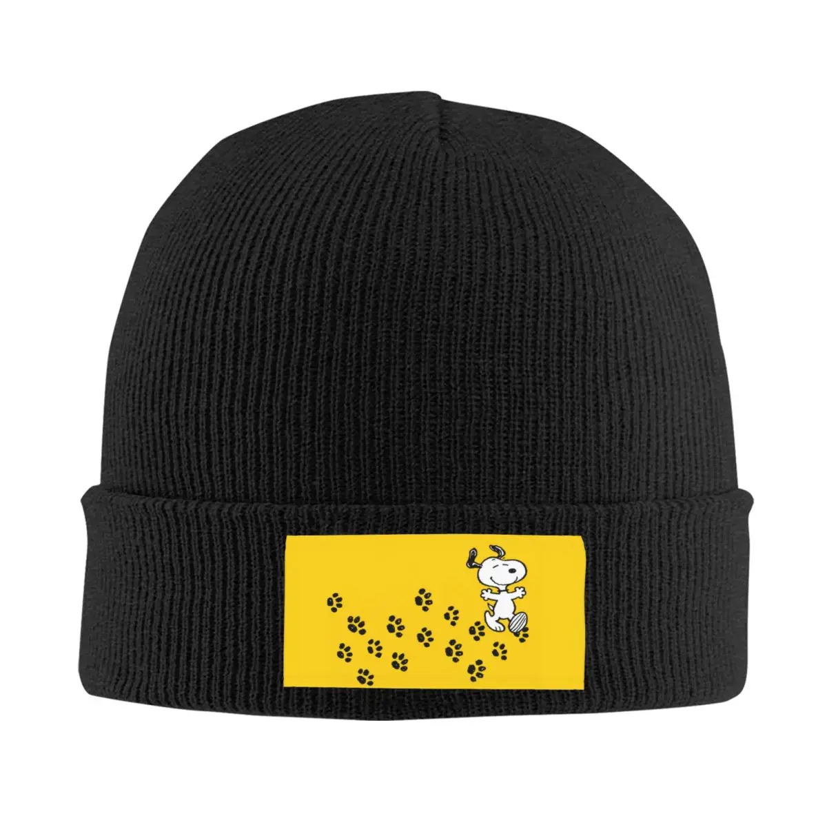 مخصص S-snoopys باو طباعة مسار Skullies Beanies قبعات الهيب هوب شتاء دافئ محبوك قبعة الكبار للجنسين الكرتون كوميدي الكلب بونيه القبعات #1