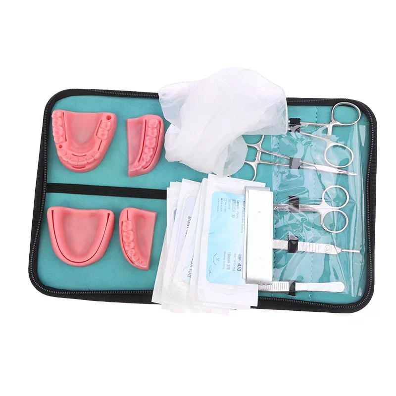 Dental Surgical Suture Training Kit with Practice Model Training Pad And Scissors - Teaching Equipment for Skin Operate Skills