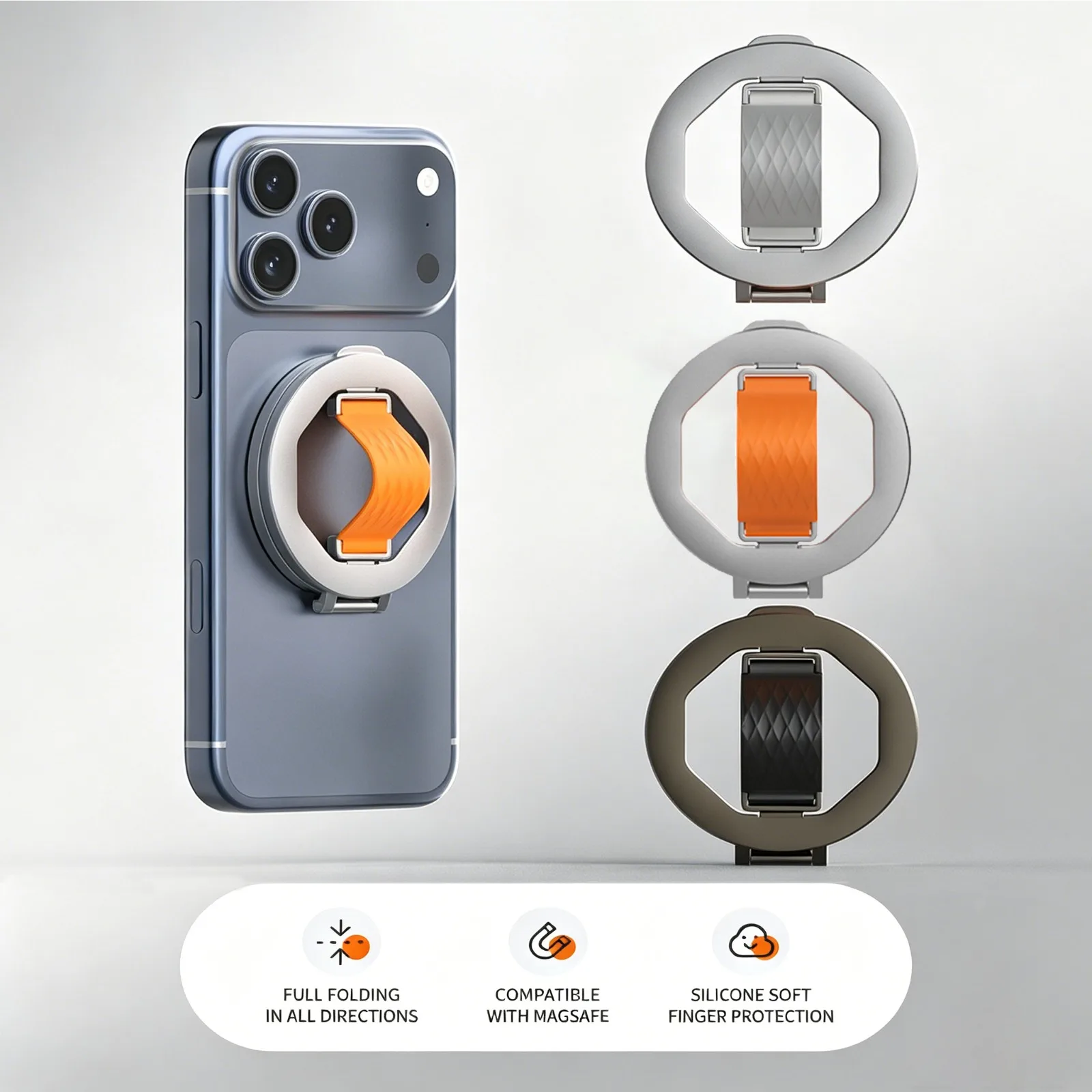 ESR Finger Grip Anello Universale Per Smartphone – Supporto Magnetico E Ventosa Per Auto, Adatto A IPhone E Tablet