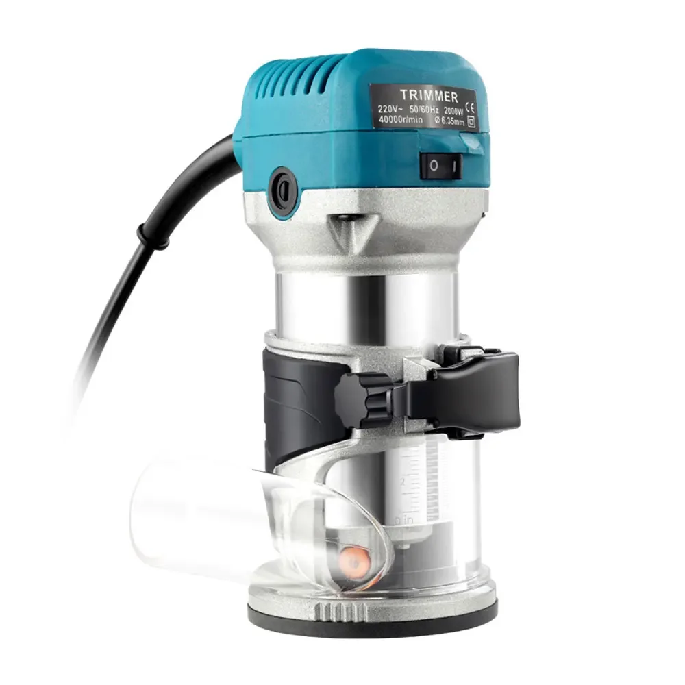 2000W Wood Router Electric Trimmer 220V Woodworking Milling Engraving Slotting Trimming Machine Hand Carving Router Power Tools