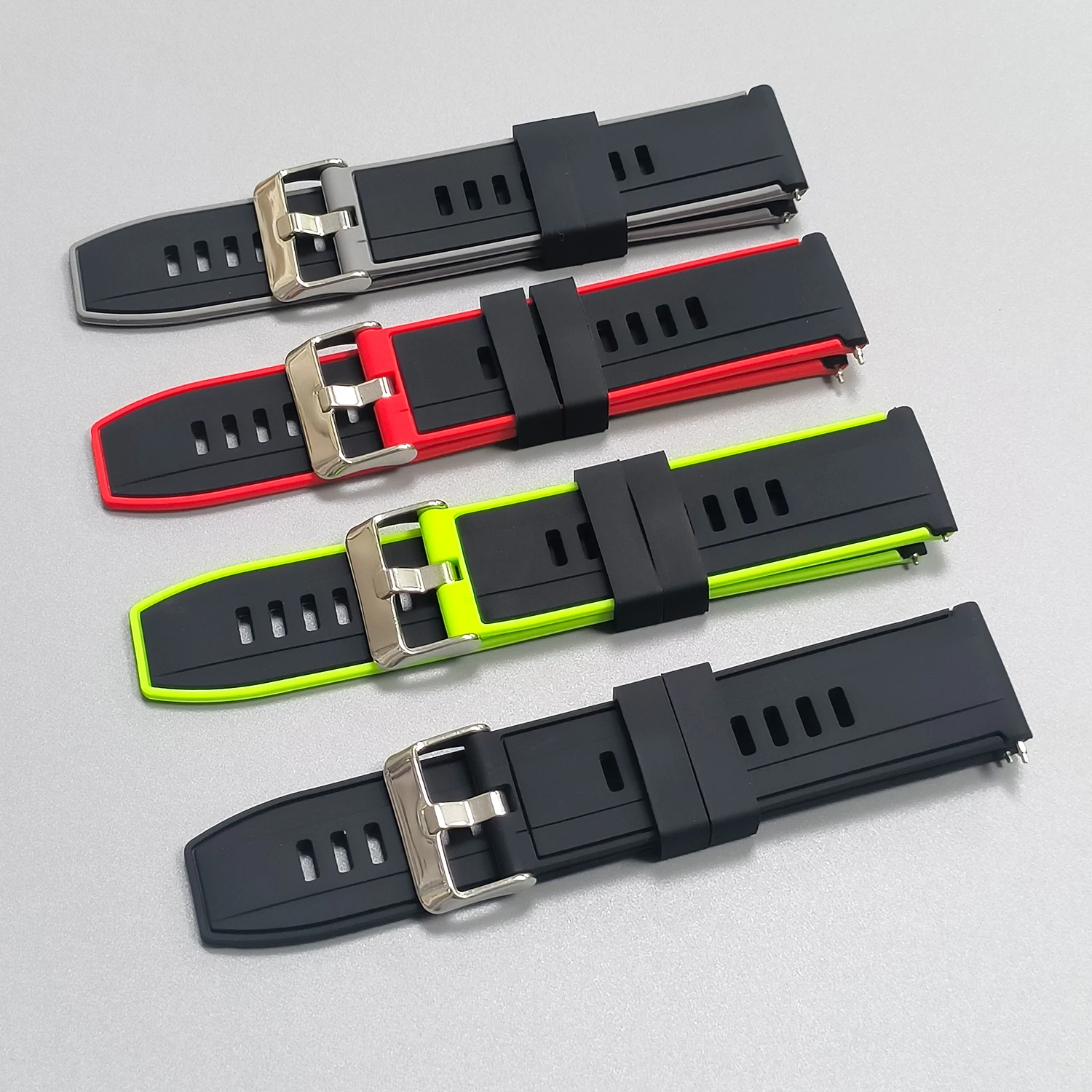 Silicone 22/20mm Watch Strap for Huami Amazfit Cheetah 2 Ultra/2 Pro 48mm Band Amazfit Bip Max 6 5/GTR 4/GTS 4 Replace Bracelet