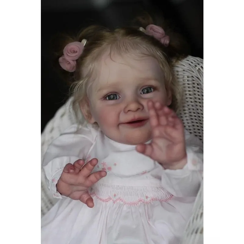 24 Inches Realistic Toddler Doll Kit ZOE Unpainted Unfinished Doll Parts Bonecas DIY Blank Doll Kit