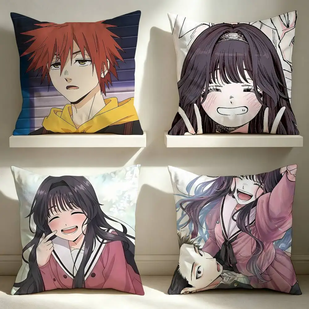 Kaoru Hana wa Rin to Saku  Double-Sided Printed Cushion Cover Bedroom Bedside Sofa Pillow Case