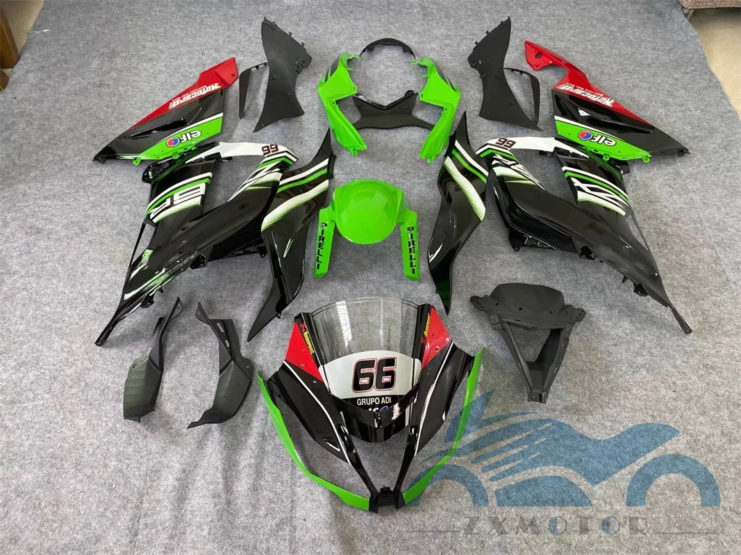 Verkleidungen für Ninja 636 ZX6R 2013 2014 2015 2016 2017 2018. Verkleidungsset ZX-6R ZX 6R Kunststoff-Komplett-Bodykit Grün