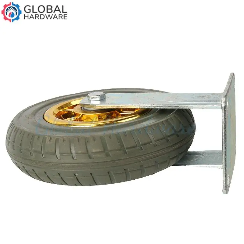 

8-inch Fully Rubber Fixed Caster with Impact Absorption & Wear Resistance – Ideal for Food Trucks