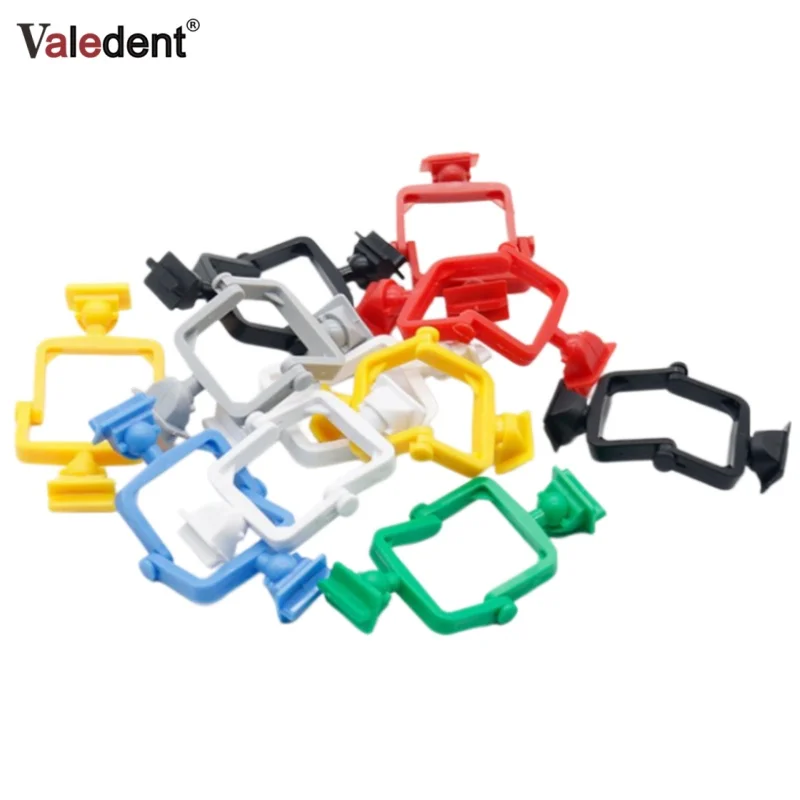 100pcs Dental Articulator Plastic Disposable Articulator Nylon Jaw Frame Black and White High Neck Low Neck Articulator