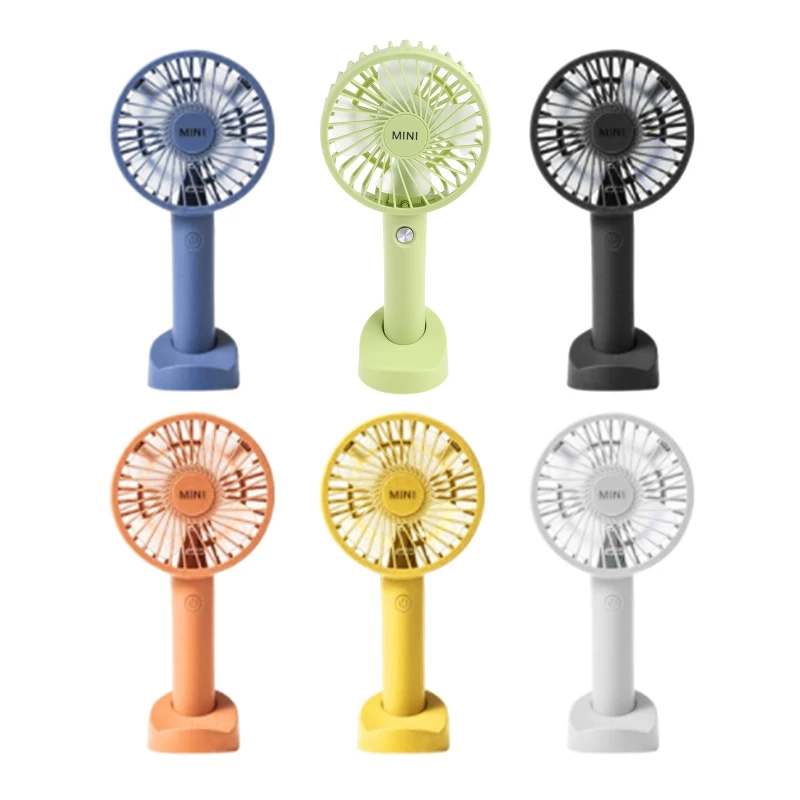 3-speed Desk Fan with Base Charging Cooling Handheld Fan 1200mAh for Friends Drop Shipping