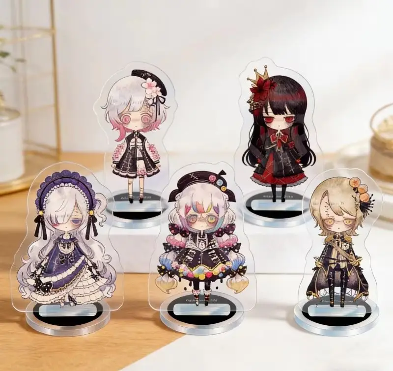 10CM HD Anime Magical Girl Witch Trial Acrylic Stand Figure Model Cosplay Ema Hiro Anan Doll Anime Accessories Toy Gift Keychain
