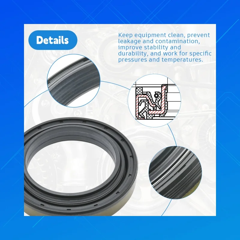 Tractor Oil Seal 53.2x78x13/14mm Fit for ZF 0734309419 John Deere CAT428 424D Corteco 12018678B Drive Shaft Spare Parts