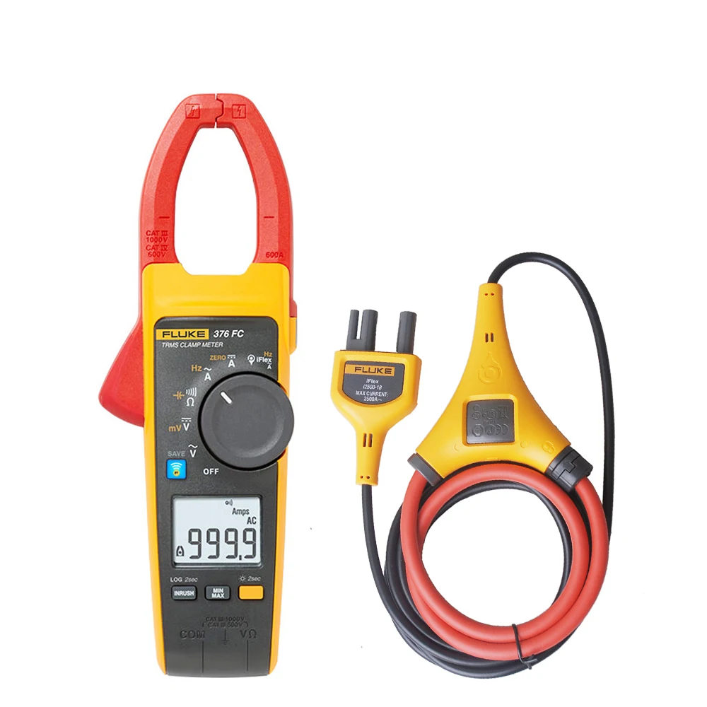 Fluke 376 FC True-RMS Clamp Meter with iFlex AC DC Current Voltage Voltmeter Ammeter Pliers Professional Wireless Test Tools