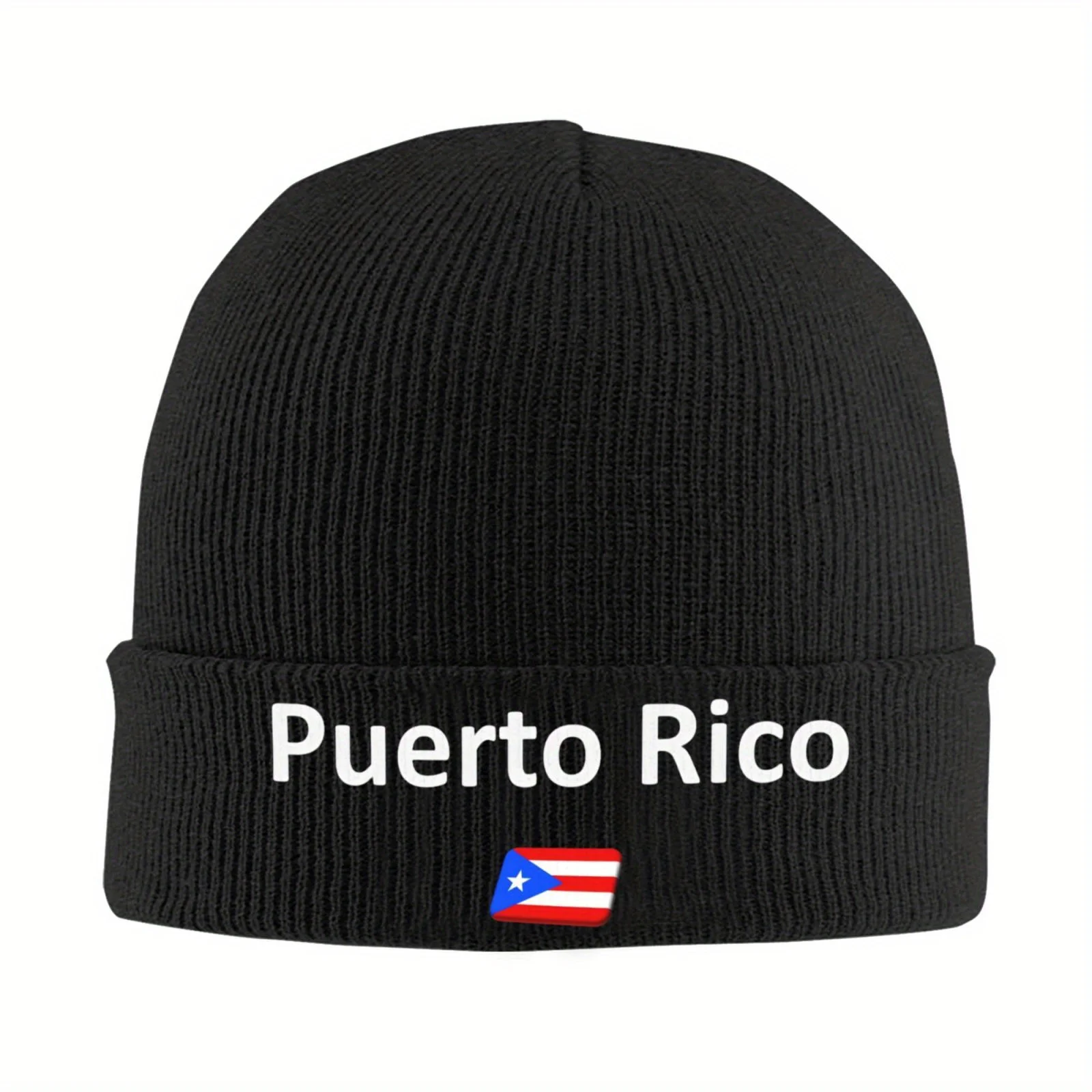 Puerto Rico Boricua Knit Beanie Hat Windproof Warm Ski Cap for Men and Women Cold Weather Headgear Vibrant Beanie
