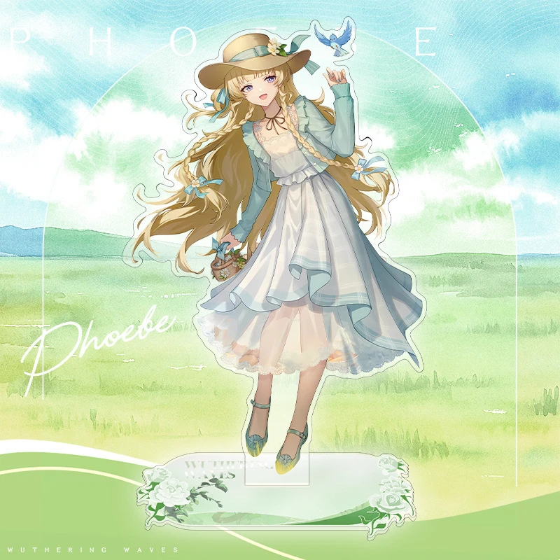 Korea Game Anime Wuthering Waves X Dingjo Anniversary Celebration Cartethyia Phoebe Ciaccona Carlotta 15cm Acrylic Standing Sign - Image 5