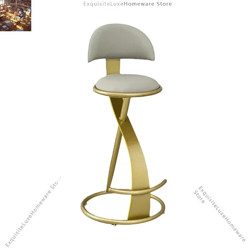 Breakfast Luxury Bar Stool Contemporary Design Counter Gold Leg Bar Stool Italian Taburete Regulable Cocina Home Furniture