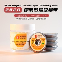 YCS Double Layer Solder Wick Heavy Duty Desoldering Braid for PCB BGA Repair Low Residue Heat Conductive & Durable Repair Tools