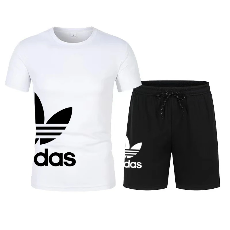 Conjuntos de treino casuais masculinos, camisas de manga curta e shorts esportivos, roupas masculinas de verão, conjuntos de corredores masculinos, S-4XL