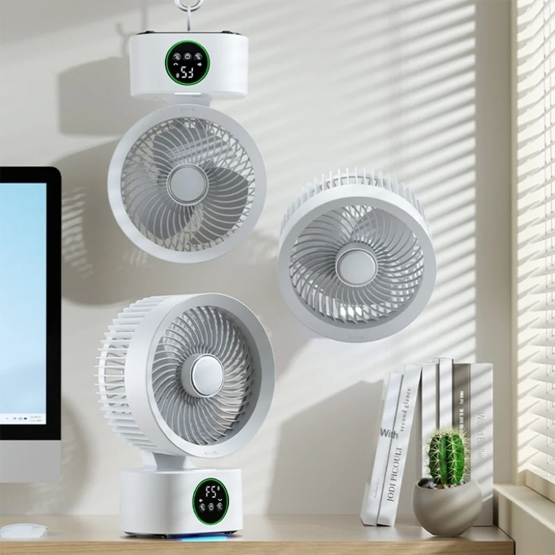 

Умный USB-вентилятор с циркуляцией воздуха, качающийся настольный охлаждающий вентилятор для домашнего офиса, общежития, студенческого использования, портативный бесшумный настольный вентилятор
