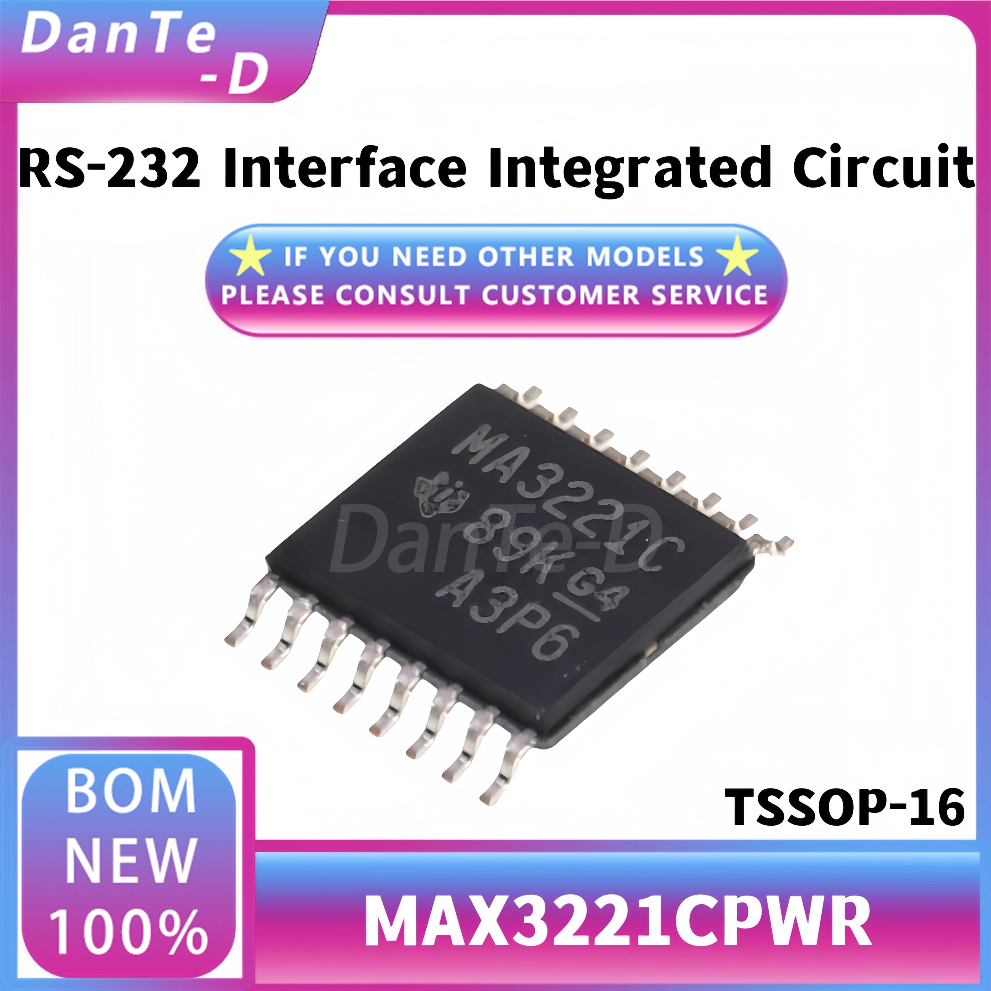 MAX3221CPWR TSSOP-16 RS-232 line driver receiver IC chip new original authentic