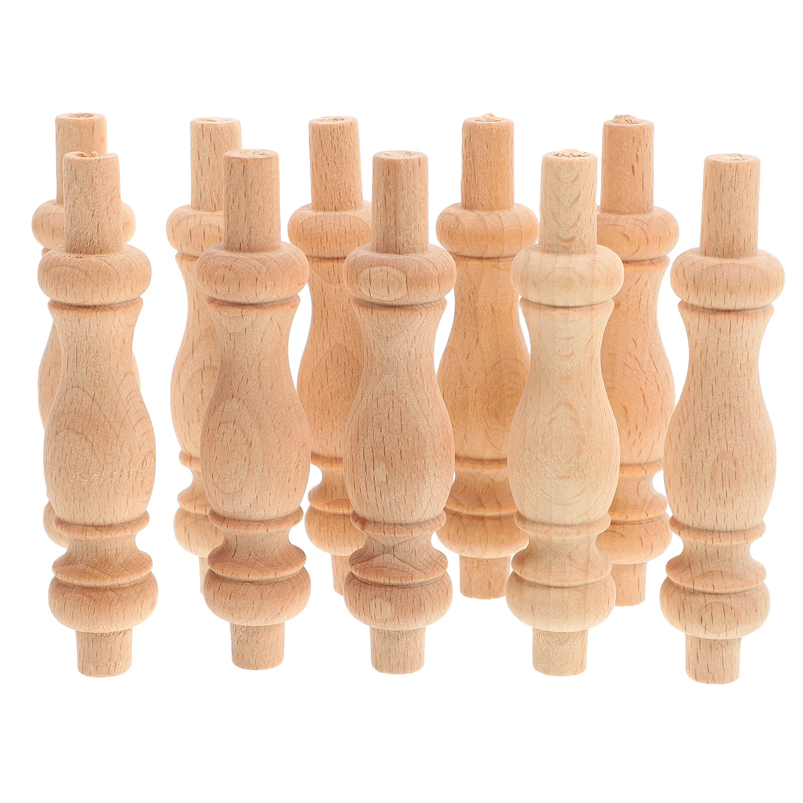 10개입 원목 난간 기둥 로마 기둥 스피들 DIY 정원 다리 장식 계단 난간 데크 난간 목공예용