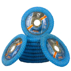 1 peça disco de aleta zircônia curva giratória abrasiva rebolo para moedor ângulo metal ferro lacuna ferrugem remoção 100mm 115mm 125mm