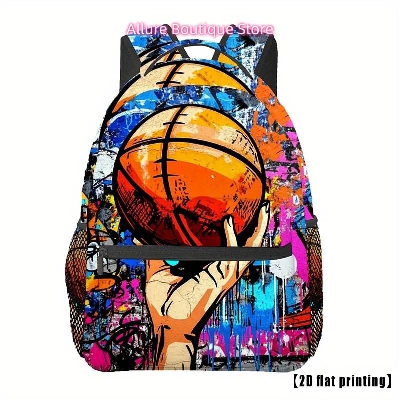 Charm Basketball (25) Adorable Western - Inspired Pattern (21) Lightweight Foldable Backpack
