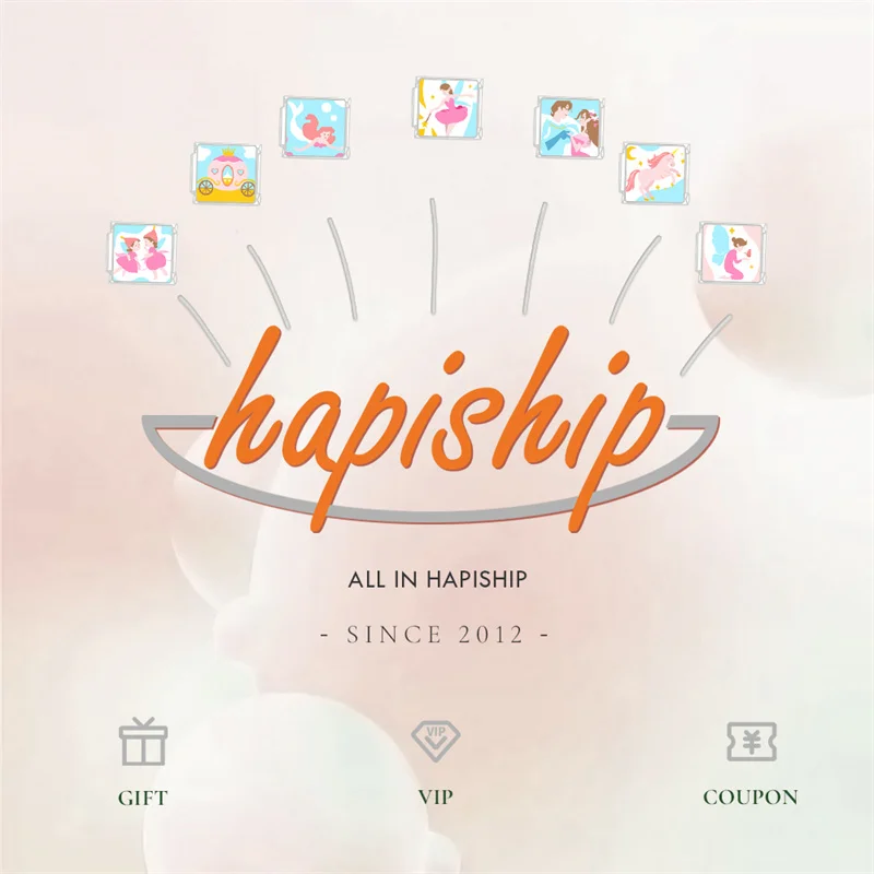 Hapiship-abalorios italianos de acero inoxidable para mujer, cuentas de eslabones compatibles con pulseras de 9mm, Ojo Azul, corazón, Luna, joyería ZH015, 2024