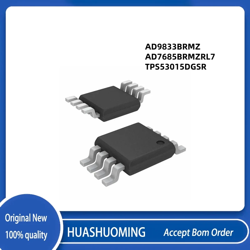 5Pcs/Lot    AD7685BRMZRL7   C3D   AD7685  7685 AD9833BRMZ   AD9833BRM  AD983  D68    TPS53015DGSR TPS53015   53015 MSOP10