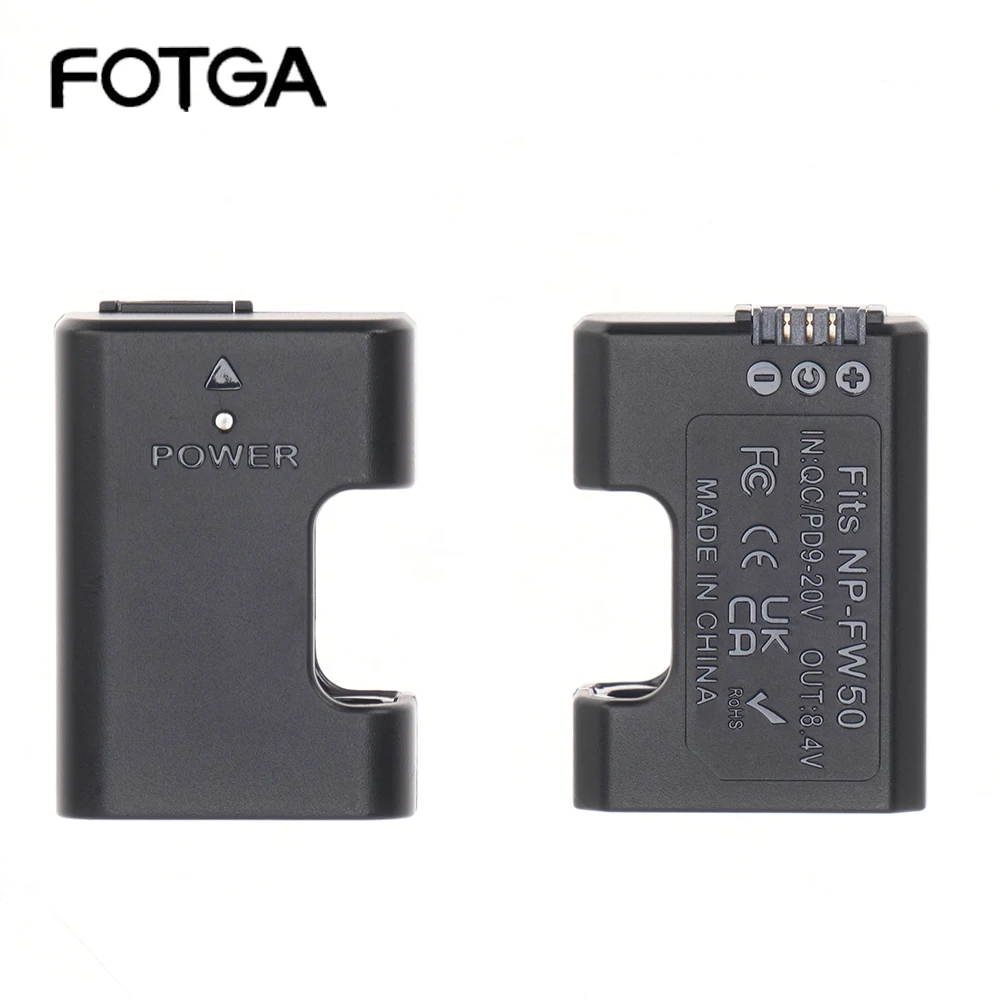 

FOTGA NP-FW50 Dummy Battery+Type-C Power Supply Interface Battery Plate Adapter Monitors Cameras For Buckle Power Supply System