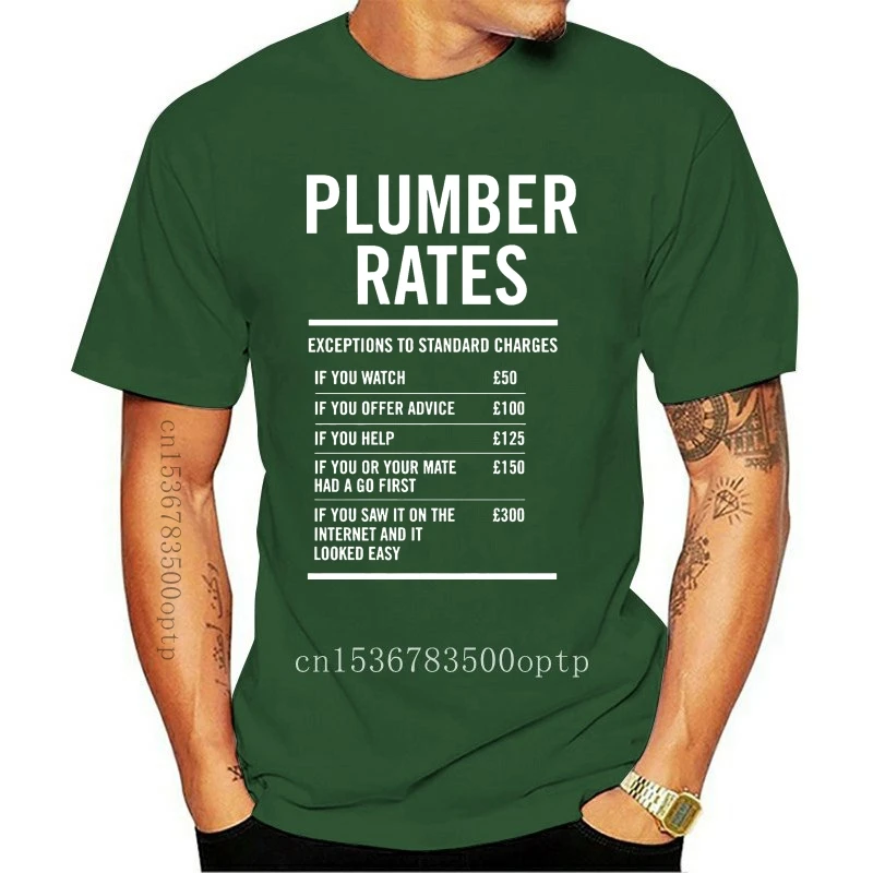 Plumber Labour Rates Mens Funny T Shirt