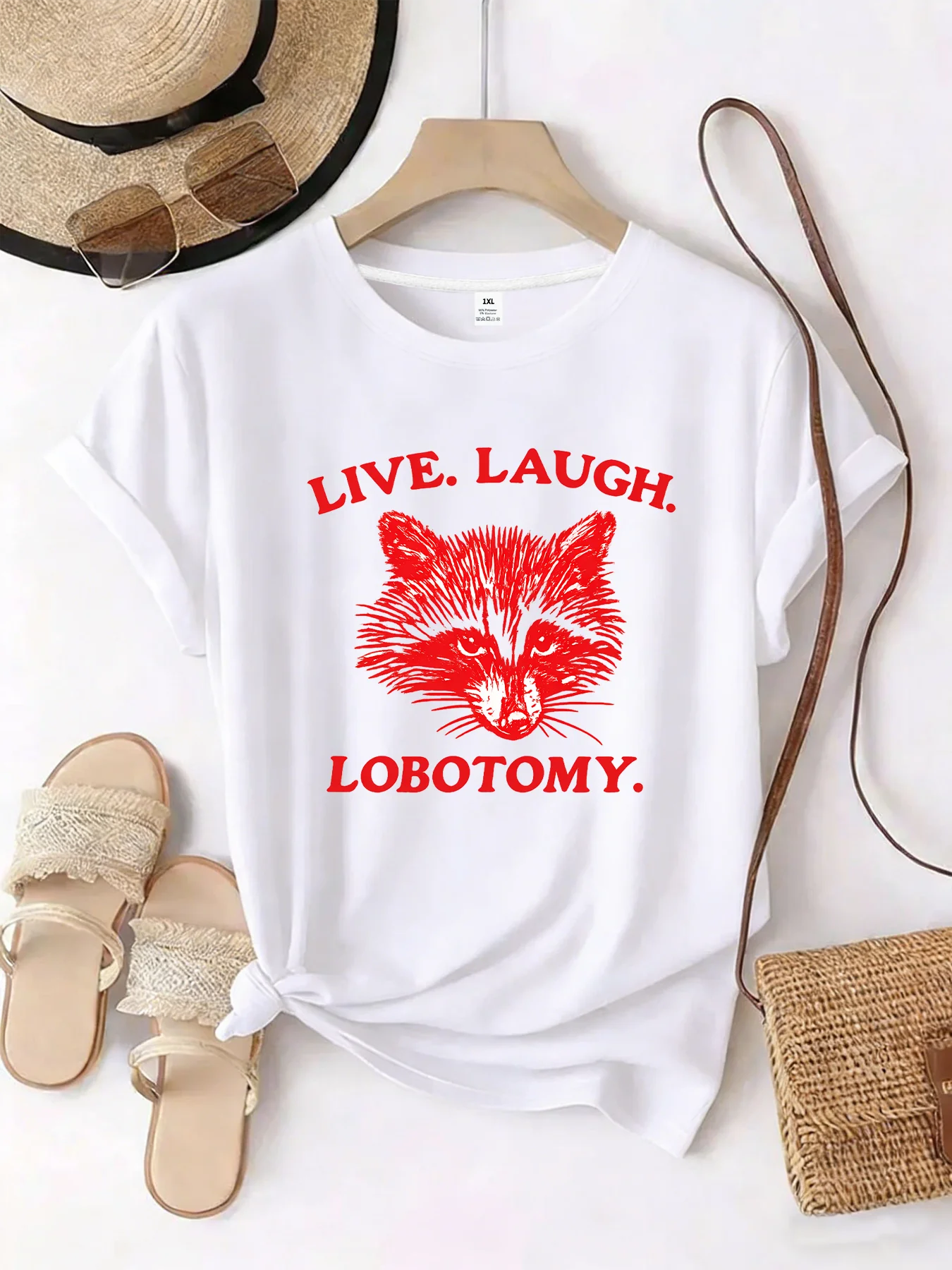 

【WZM10643】Cartoon pattern printed plus size women's round neck T-shirt summer casual short sleeved top street fashion versatile