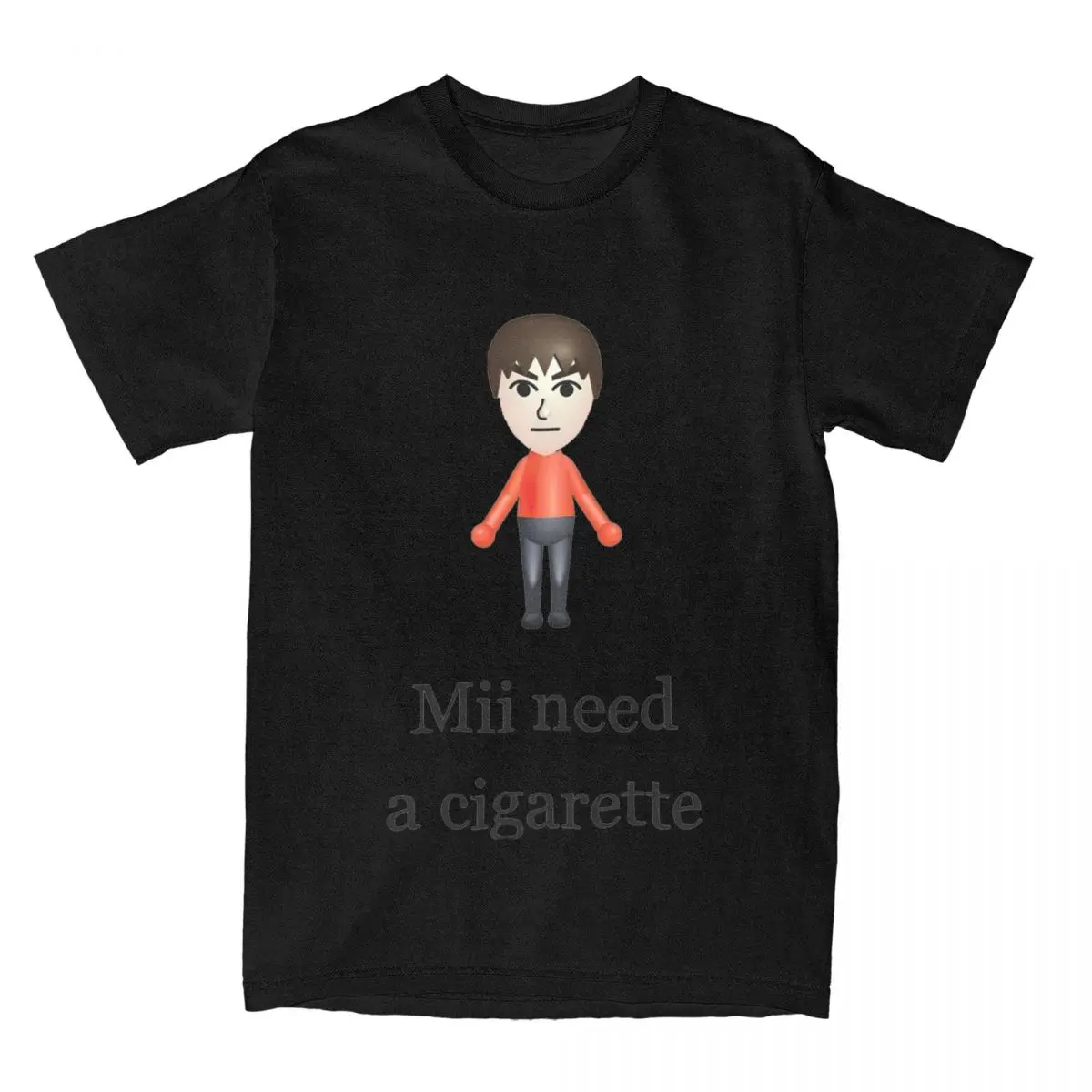 mii need a cigarette shirt Mii Need A Cigarette Men Women T Shirt Mii Brawler Merch Cool Tee Shirt T- Shirts Cotton Gift Idea Clothing