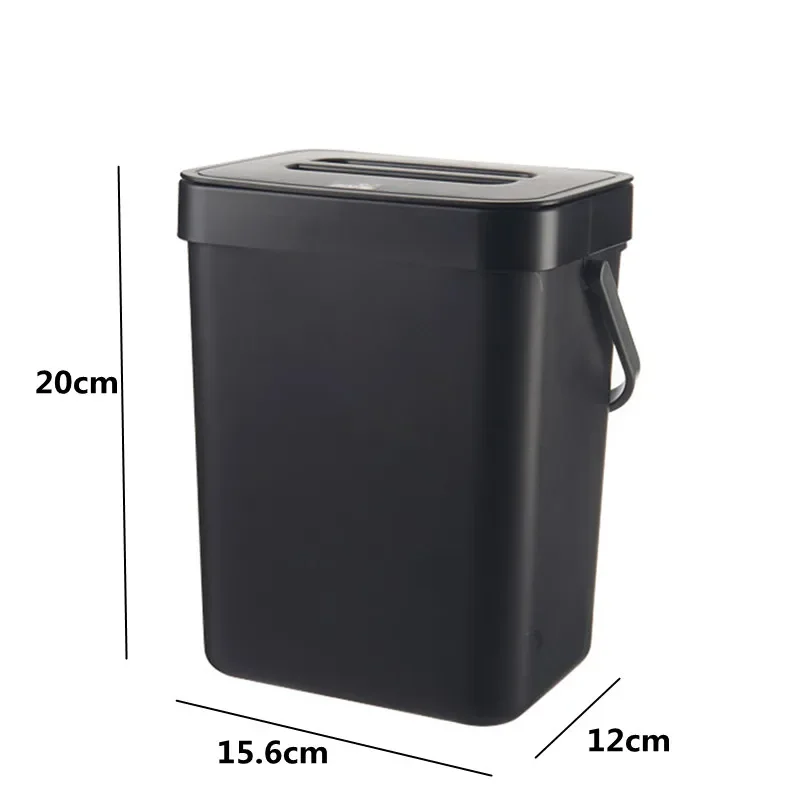 Wall Mounted Hanging Trash Bin for Home Kitchen Cabinet Door with Lid Kitchen Trashs Bin Garbage Cans Counter Bins Trash Can