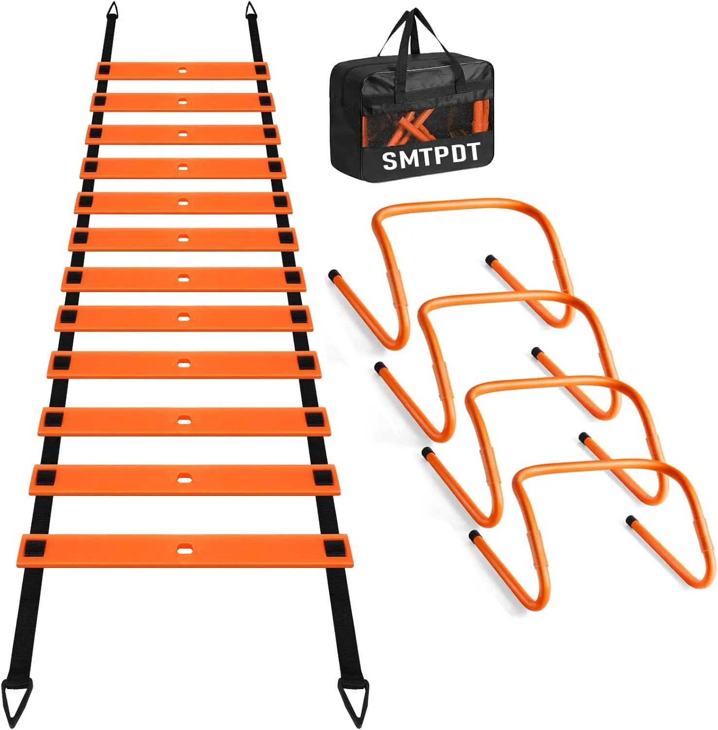 

Agility Ladder with 4 Hurdles for Soccer Football Speed Training Equipment Set for Kids Youth Adults