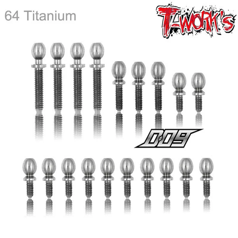 

Original T works TP-057 64 Titanium Ball End set ( For VBC WildFire D09 ) professional Rc part