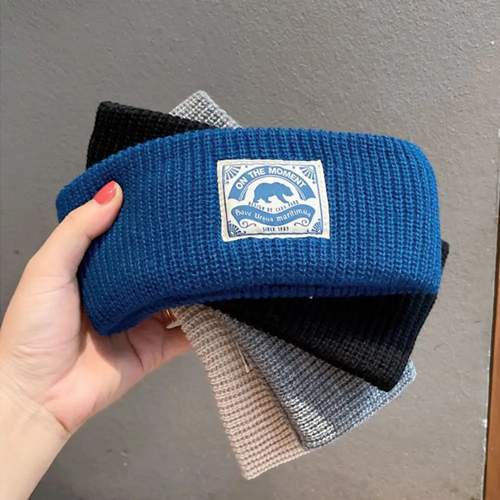 Мягкие эластичные спортивные ленты для волос с широкими полями для женщин и девочек, повязки на голову, головной убор, вязаная повязка на голову