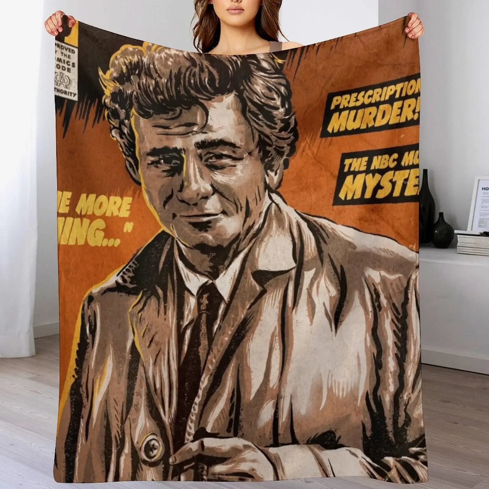

Columbo TV Show Comic Throw Blanket Designers Thin Plush Personalized Gift Blankets