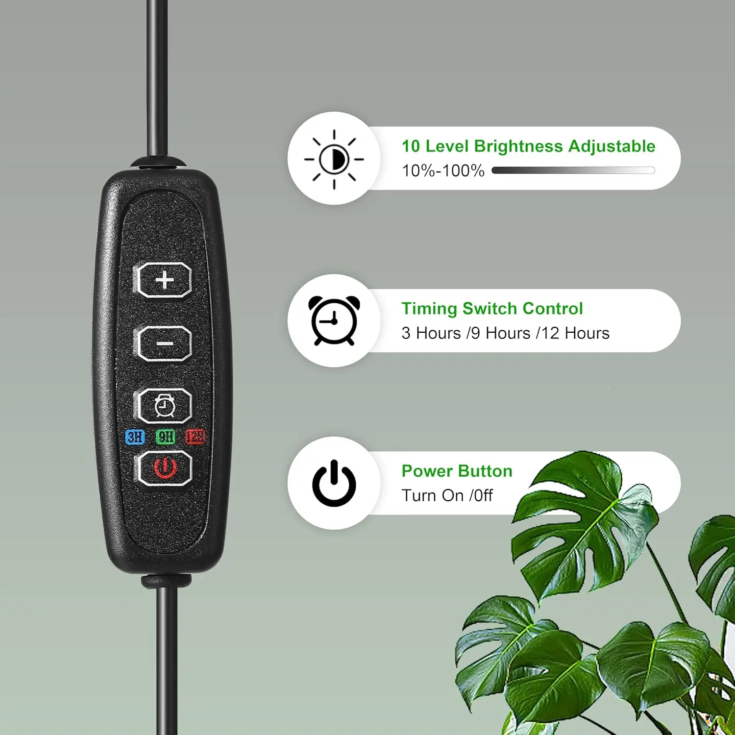 Full Spectrum Grow Light,Height Adjustable Standing Plant Light for Large Tall Small Plants,Floor Growing Light for Indoor Plant