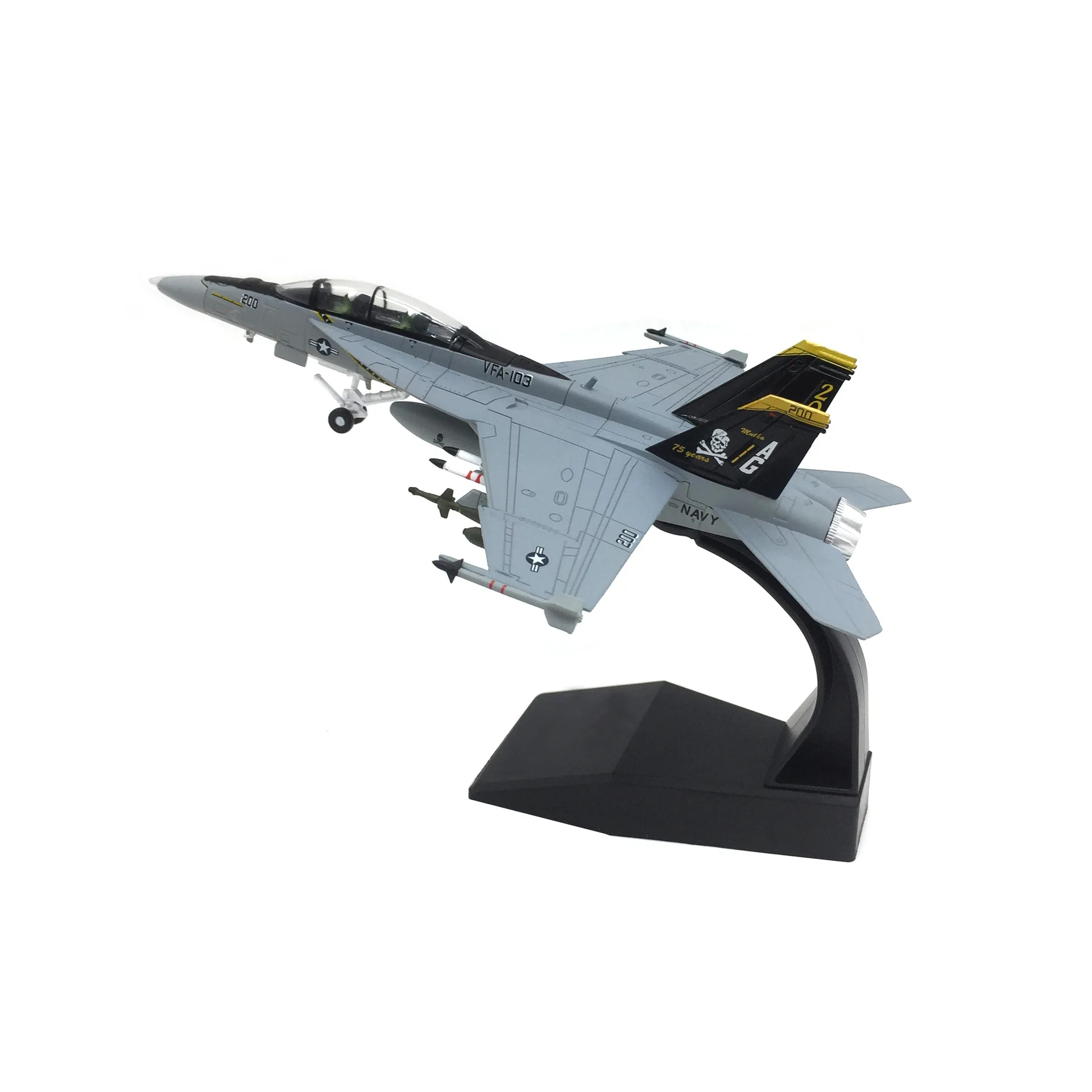 1/100 Scale U.S. F-18B Strike Fighter Plane Metal Fighter Military Model Diecast Plane Model for Collection or Gift Decoration