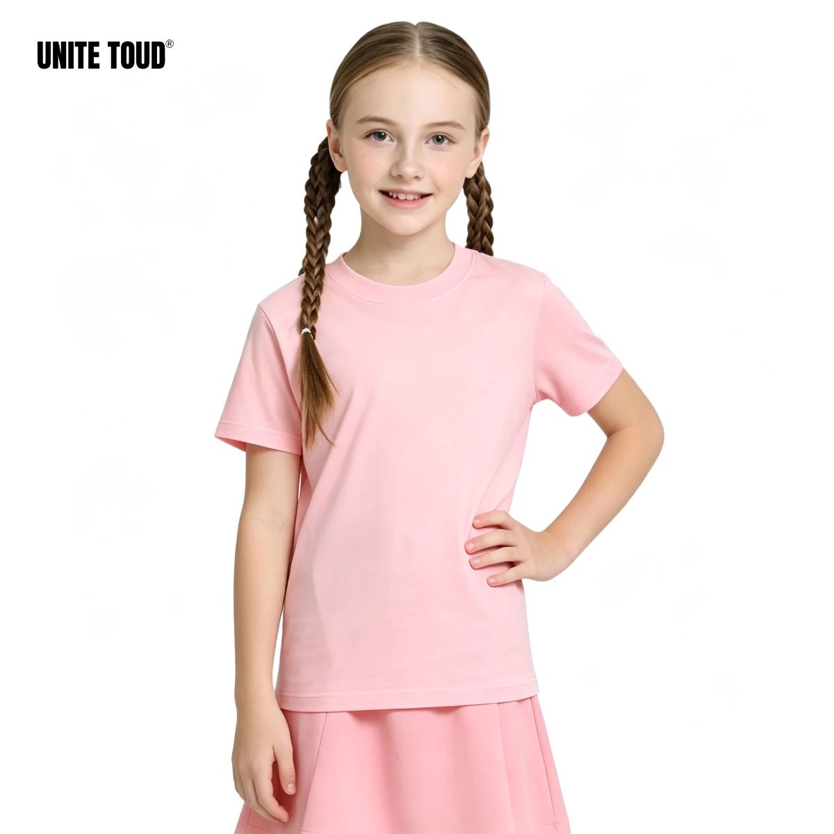 Kids 100% Cotton T-Shirt 200GSM Regular-Fit Soft & Breathable Crew Neck Short Sleeve Tee for Boys & Girls Casual Basic