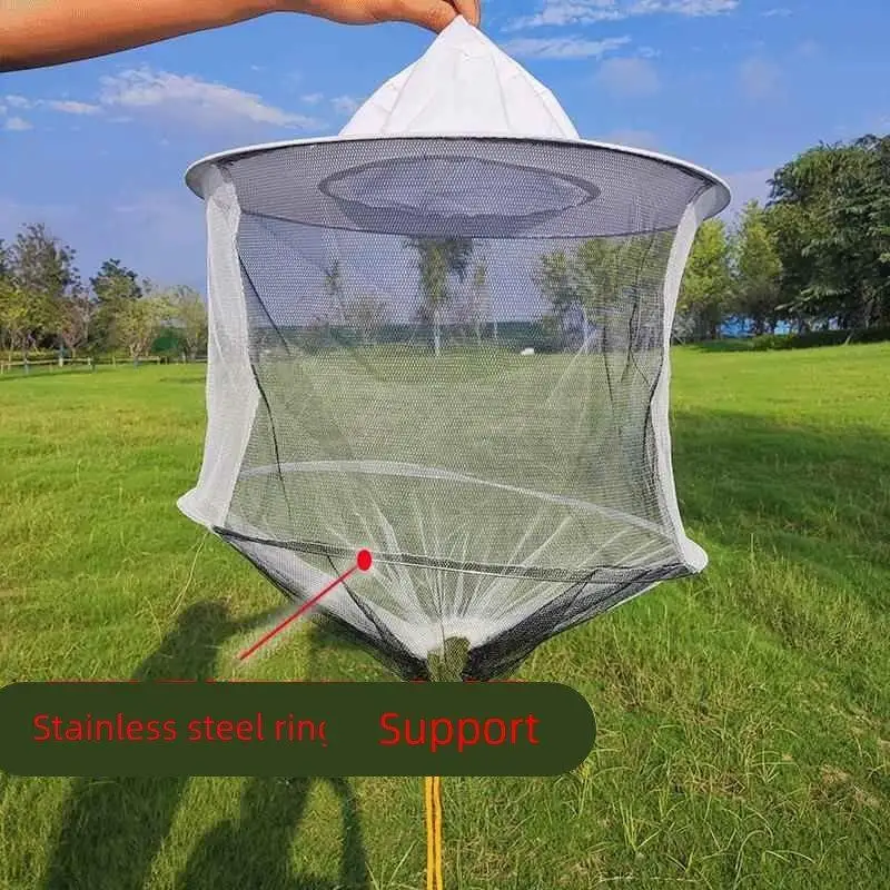 Thickened Breathable Beekeeping Hat Face Shield Honeybee Collection And Preservation Universal Fit Bee Catching Cap Face Mask view 2