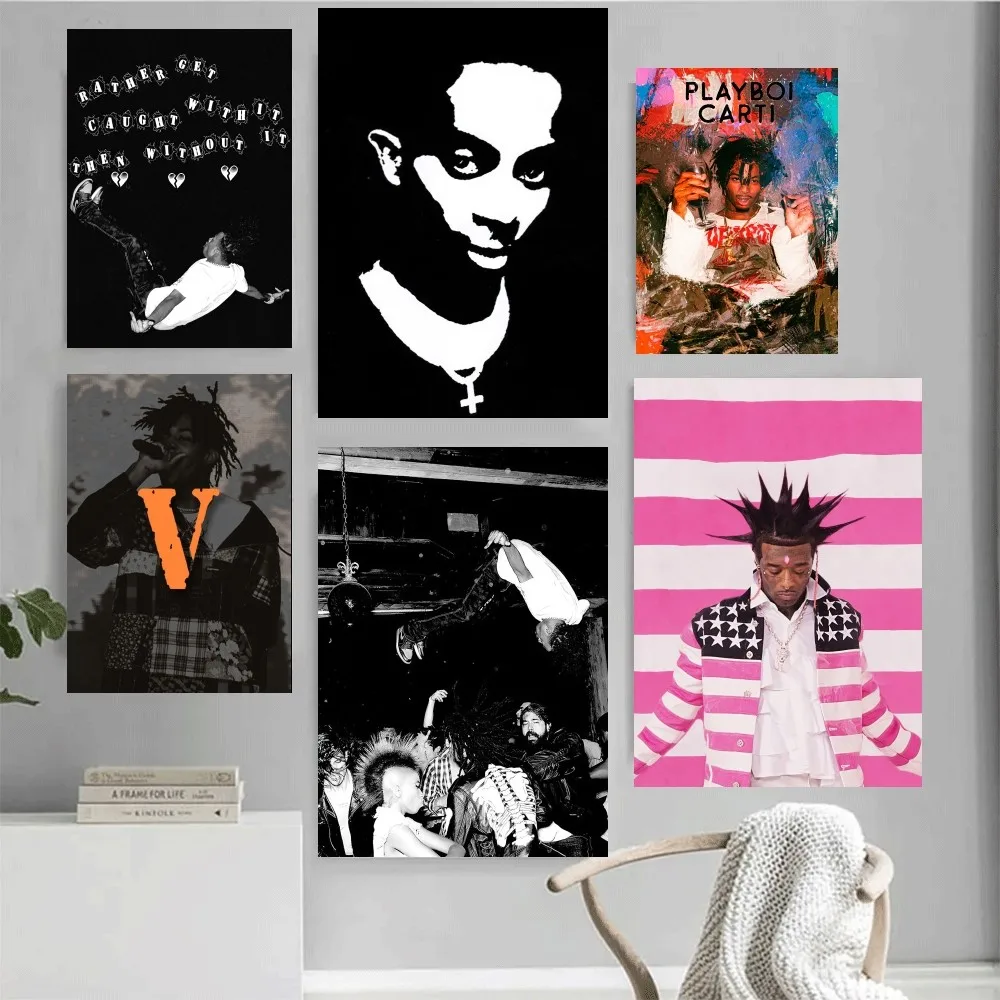 Singer P-Playbois Carti Poster Home Office Wall Bedroom Living Room Kitchen Decoration Painting