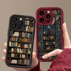 Creative Bookshelf Phone Case for Huawei P40 P50 Mate 30 40 Nova 7 9 10 Honor 300 200 X7 X9 90 50 Pro 4G 5G Soft TPU Back Cover