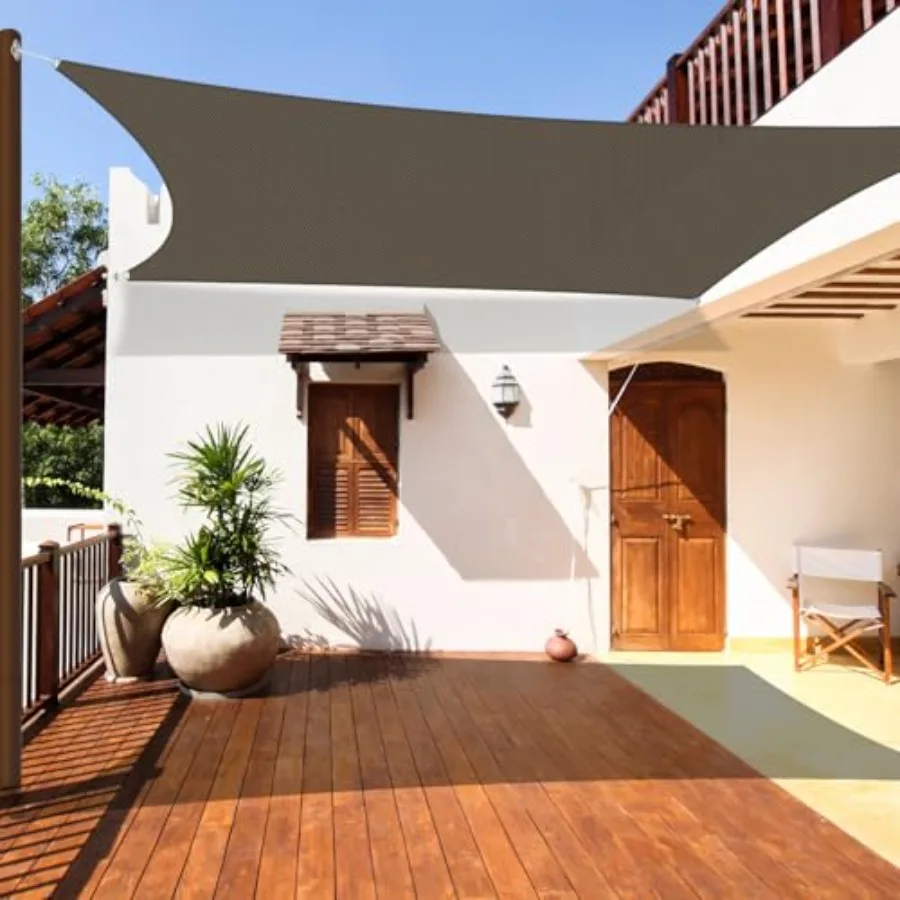 

Тент-парус 14'x16' для улицы, прямоугольный, сверхпрочный, для затенения двора, террасы, патио, сада