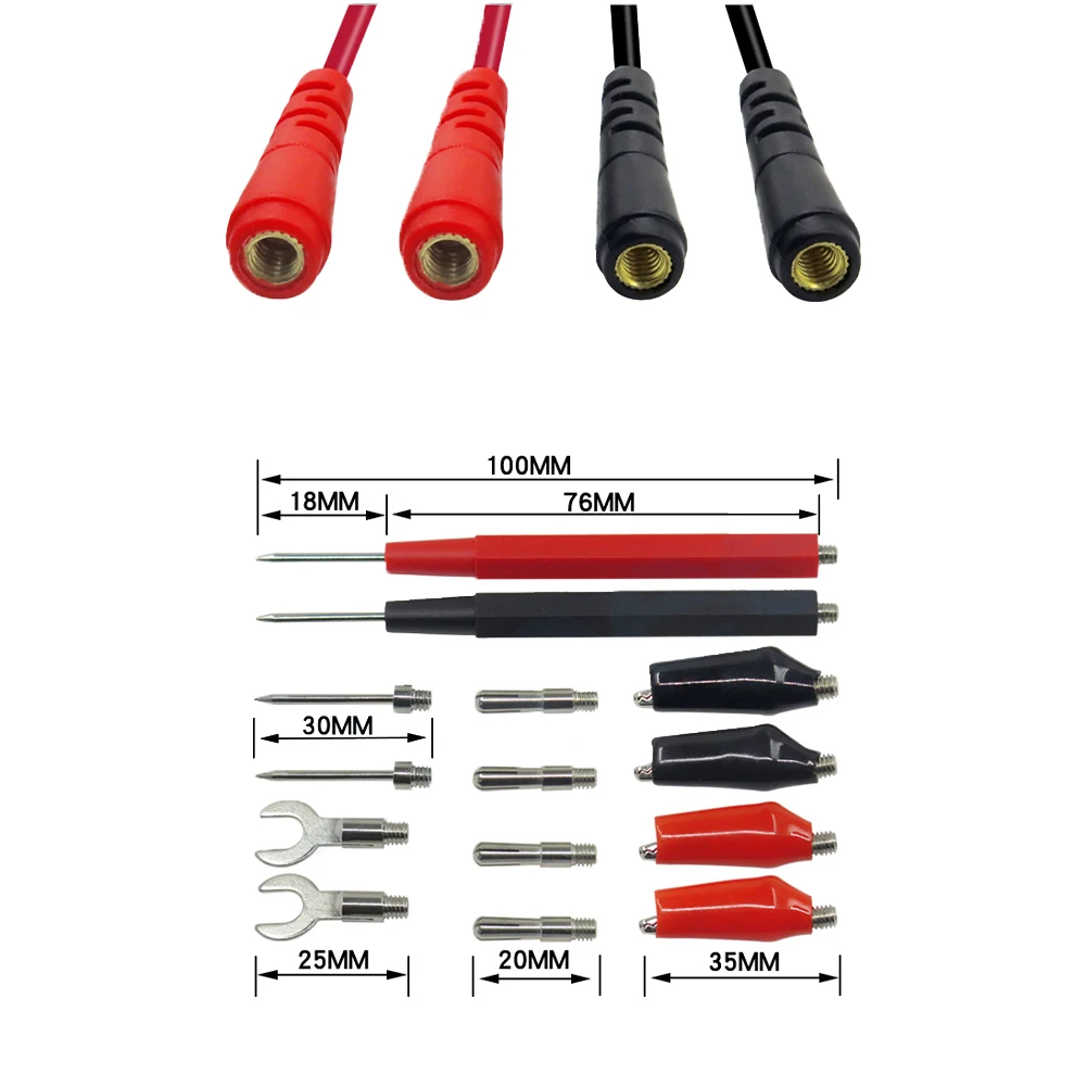 Professional Grade 16 Piece Multimeter Test Leads Set Premium Probes for Reliable Electronics Measurement and Testing