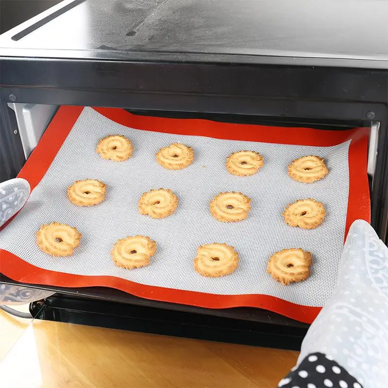 Various Sizes Silicone Baking Mat Nonstick Heat Resistant Fondant Rolling Dough Mat Cookie Macaron Bread Oven Mat Bakeware Sheet