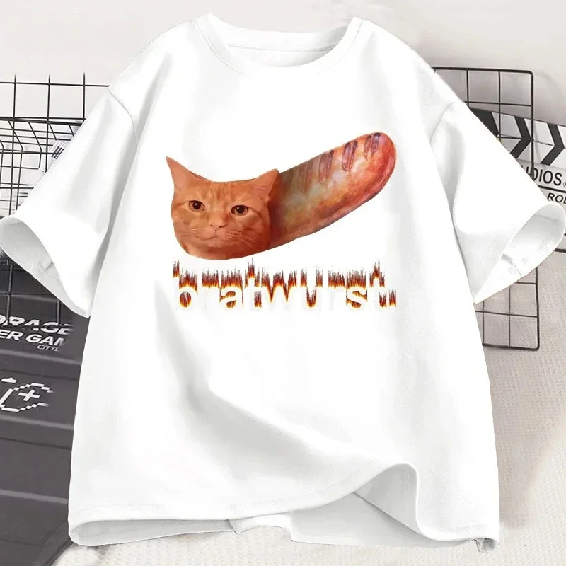 

Funny Graphic Short Sleeve Casual Wear Designer Women's Funny Cat Emoji T-Shirt Unhinged T-Shirt College Aesthetic Clothes