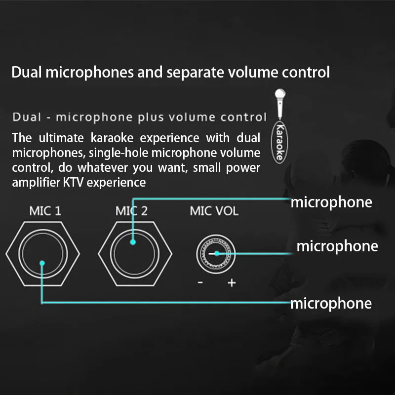 200 W Digitale Bluetooth Stereo Verstärker Bord Subwoofer Dual Mikrofon Karaoke Verstärker für 8-12 Zoll Lautsprecher UNS Stecker